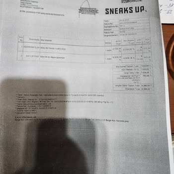 Sneaks Up Teknik Servis Departmanı