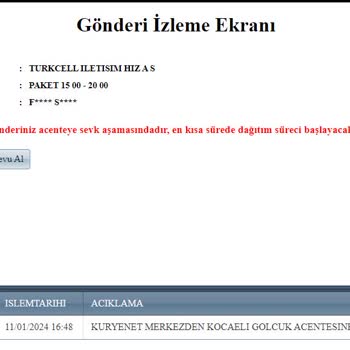 Kuryenet Kargo Teslim Edilmemesi