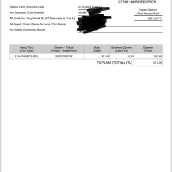 Yalova Vergi Dairesi Yanlış Pasaport Ödemesi