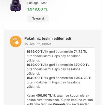 Hepsiburada Online Alışveriş Sitesinde Kargolanmış Ürünüm Neden İade Edildi?