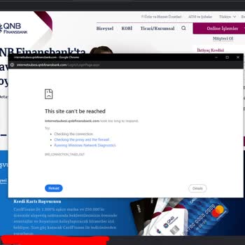 QNB Finansbank Mobil Ve İnternet Bankacılığına Erişim Sorunu