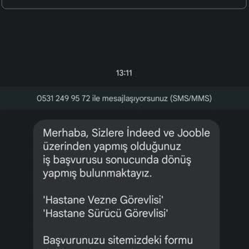 Jooble.org İş Başvurusu Sonrası Şüpheli SMS İle Karşılaşılması