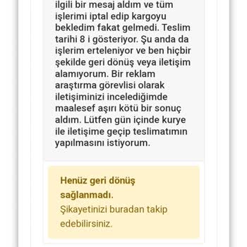 AGT Kurye (aynigunteslim.com) Kargo Teslimatında Yaşanan Gecikme Ve İletişim Sorunları
