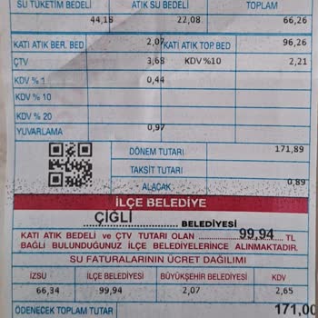 Çiğli Belediyesi İzsu Vergi Sorunu