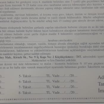 Nora Estetik ve Güzellik Merkezi Sefaköy'de Estetik Merkezinin Faiz Uygulamalarına Dair Şikayet