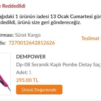 Trendyol Ürün İadesinde Yaşanan Sorun