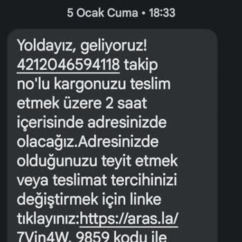 Aras Kargo Dağıtıma Çıkarıldı Halde Kargo Teslim Edilmedi