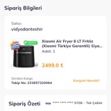 Xiaomi Airfryer Garantili Ürün Teknik Servis Ücret İstemesi