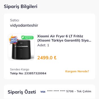 Xiaomi Airfryer Garantili Ürün Teknik Servis Ücret İstemesi