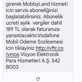 Vodafone Pay Hiçbir Onayım Dışında Abonelik Başlatması