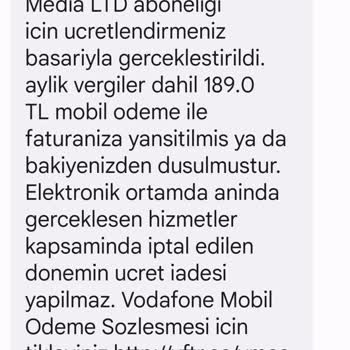 Vodafone Pay Hiçbir Onayım Dışında Abonelik Başlatması