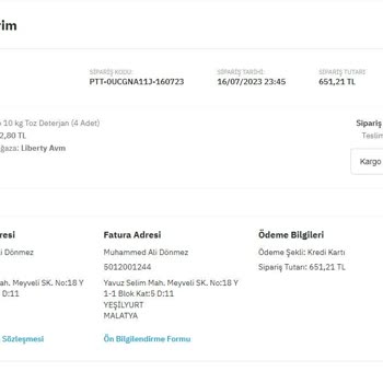 Alo Epttavm, Liberty Ve Alo Şikayetçiyim Deterjan Yerine Tuz Gönderdiler.