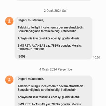 Avansas Firmasının Para İadesi Yapmaması