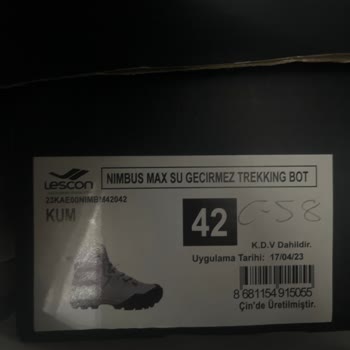 #Lescon Ayakkabı Sorunu İç Kısmında Filede Deforme Yırtılma,