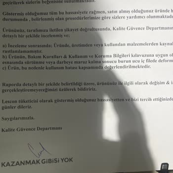#Lescon Ayakkabı Sorunu İç Kısmında Filede Deforme Yırtılma,