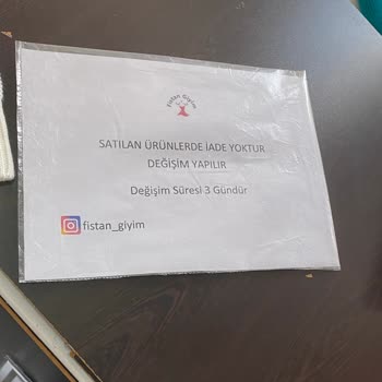 Fistan Giyim Bolu'da Defolu Ürün Sorunu Ve Haksız Tutum