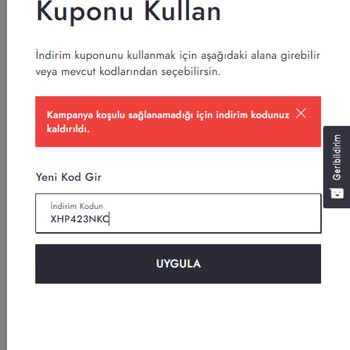 Boyner %15 İndirim Kodunu Kullanamıyorum