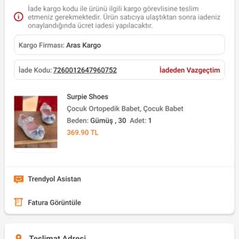 Aras Kargo Ürünü Tarafıma Teslim Etmedi, 4 Ocaktan Beri Bekliyorum.