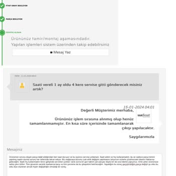Saat & Saat Bozuk Saati Değiştirmiyor