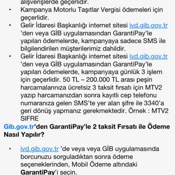 Garanti Bankası MTV Ödemesi Taksitlendirme Aldatmacası