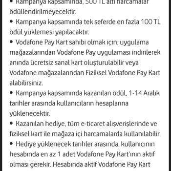 Vodafone Pay Vaat Edilen İadeyi Yapmıyor