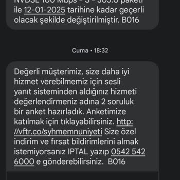 Vodafone Net İnternet Taahhüt Yanıltmacası