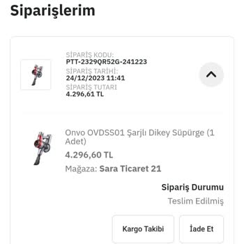 Epttavm Bozuk Ve Kullanılmış Ürün Satıp İade Talebimi Kabul Etmiyor.