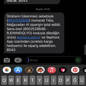 Sephora Sipariş Sorunları Yaşıyorum