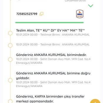 Büşra Doğramacı Boutique Kargo Bilgi Hizmetinde Sorunlar