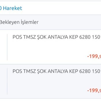 Şok Marketler Antalya Bilim Sanat Şubesi Para Kartımdan İki Kez Çekildi