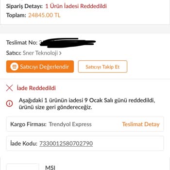 MSI Türkiye MSI Laptop Çalışma Sorunu