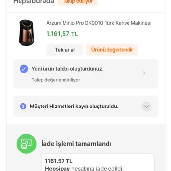 Hepsiburada'dan Şikayetçiyim İade Param Ortada Yok