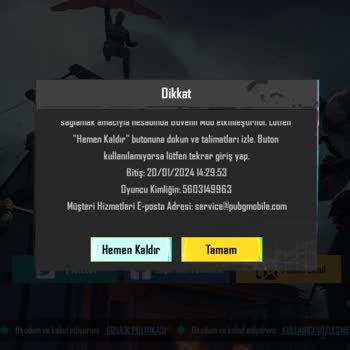 PUBG (Pubgmobile.com) Güvenilir Cihaz Banı