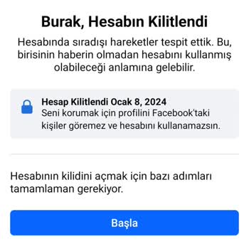 Facebook Hesap Kilitlenmesi Lütfen Kaldır