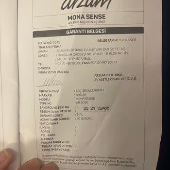 Arzum Mona Sense Off Sorunu