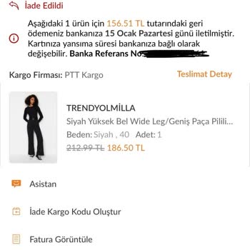 Trendyolmilla Ücret İadesinden Bilgilendirmeden Kargo Ücreti Kesiyor