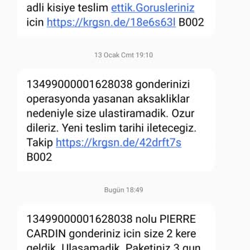 KARGOMsende Kargo Teslimatıyla İlgili Yaşanan Sorunlar