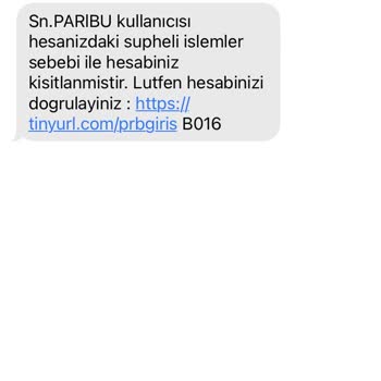 Paribu, Paribu'daki Hesabımı Kısıtlamış.