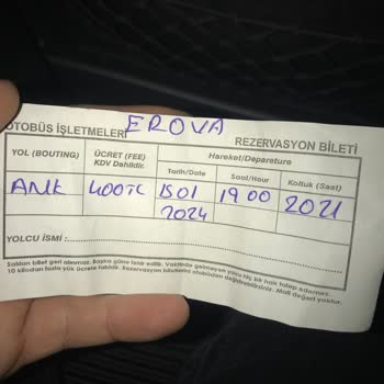 Lüks Erova Turizm Bagaj Parası Alınması