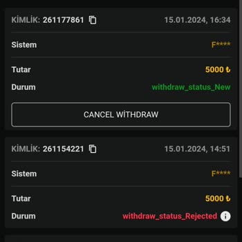 Nevacasino Çekim Talebimi Göndermedi