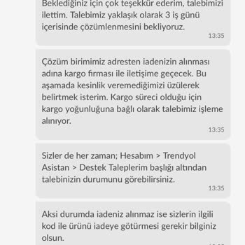 Trendyol Müşteri Temsilcileri Çözüm Üretemiyor. Güvenilir Değil