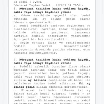 Milli Savunma Bakanlığı Bedelli Askerlik Ücretindeki Ani Artışa İlişkin Şikayet