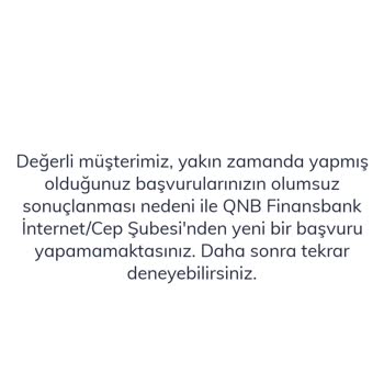 QNB Finansbank Kredi Kullanımında Engeller!