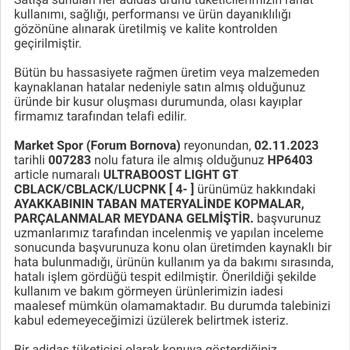 Adidas Ultraboost Taban Sorunu