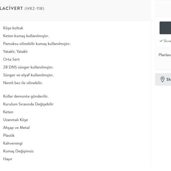 Vivense Köşe Koltuk Mağduriyetim