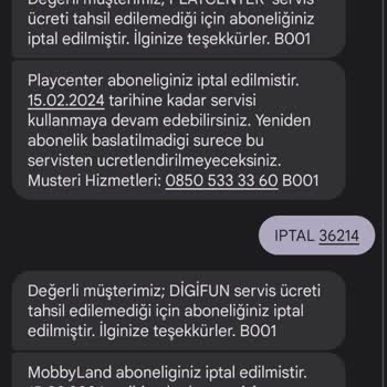 Digifun Faturama İzinsiz Yansıyan Abonelik Ücretleri!