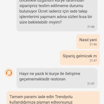 Trendyol GO Sipariş Teslimatı Ve Müşteri Memnuniyeti Sorunu