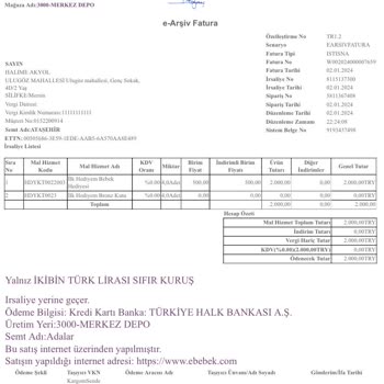 Ebebek Ürünüm Teslim Edilmedi