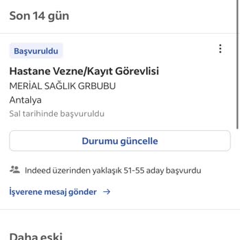 İndeed Merial Sağlık Grubu Şikayet