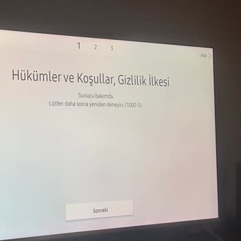 Samsung Smart TV Uygulamaya Girmiyor Sunucu Bakımda Hatası